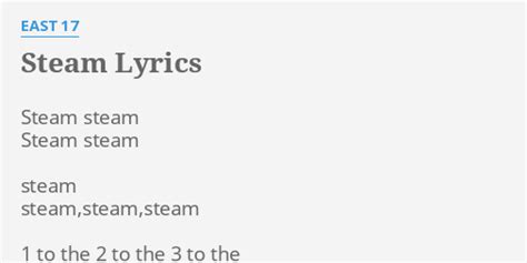 steam lyrics|More.